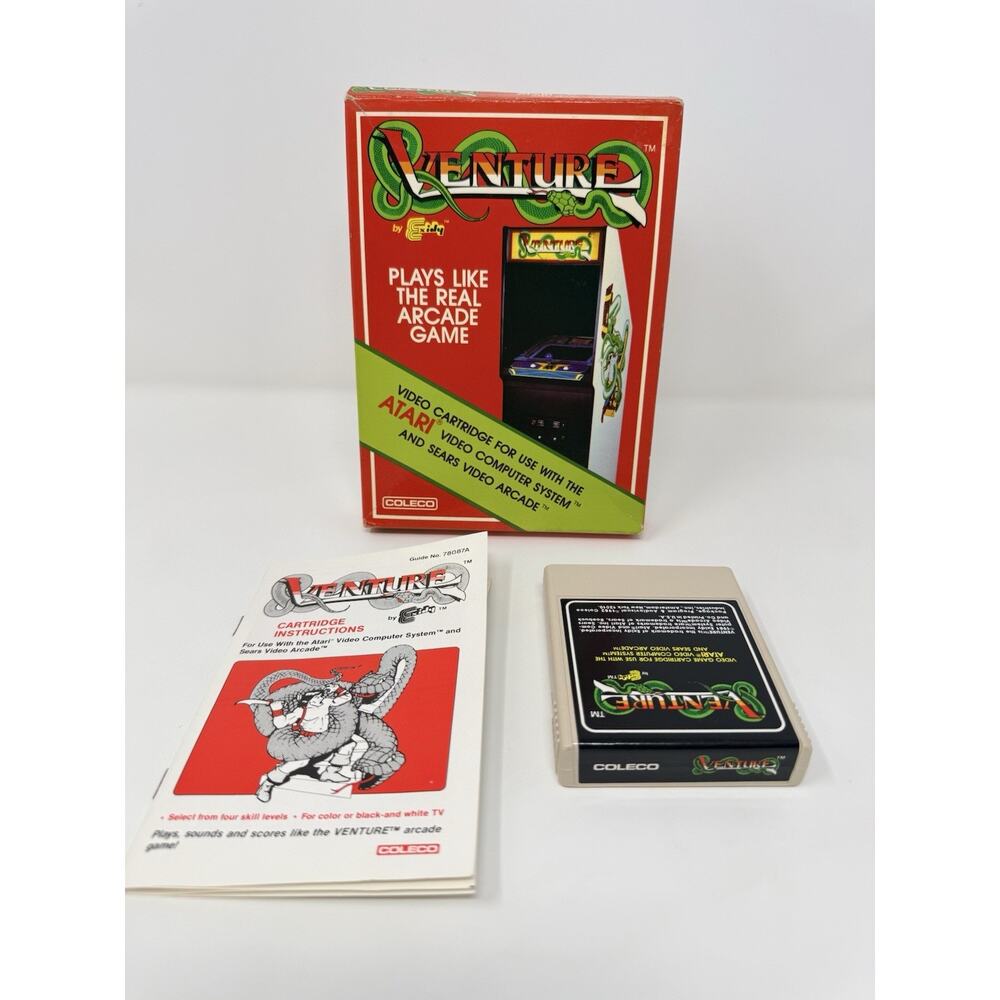 Venture Atari 2600 Coleco 1982 Complete CIB Tested